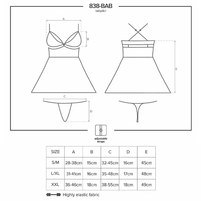 Obsessive Vibrators 838 Babydoll Thong Red