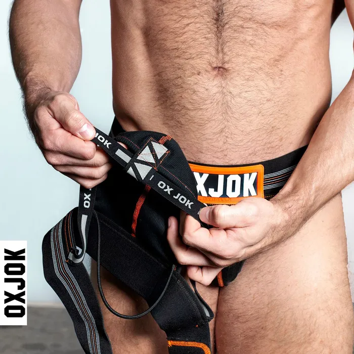 OXJok Anal Slingjock Upthrust SliderStrap Jock Black Iron Medium OXJok Anal Slingjock Upthrust SliderStrap Jock Black Iron Medium