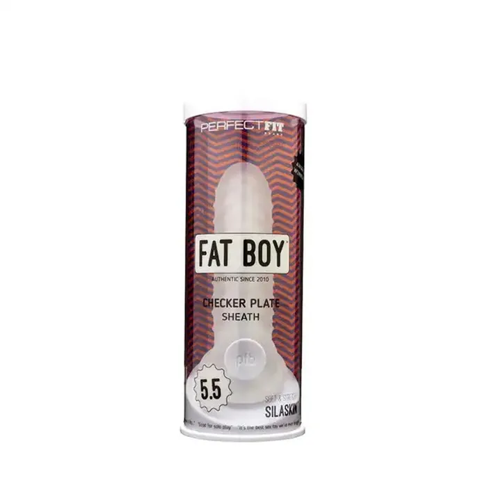 Perfect Fit Dildos Fat Boy Checker Box Sheath 55 in Clear Perfect Fit Dildos Fat Boy Checker Box Sheath 55 in Clear