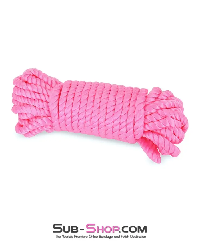 Raysent Vibrators 7801RS Tie One On Bright Pink Braided Bondage Rope