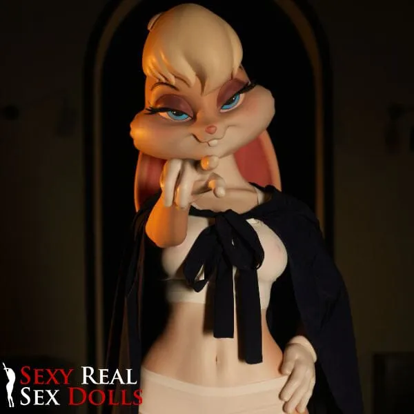 CLM 150cm 4ft11 Real Full Silicone Lola Bunny Sex Doll Male Sex Toys