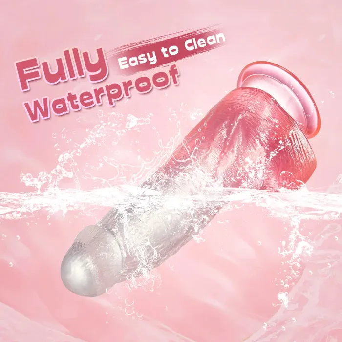 Dildos UXOL Crystal Jelly Dildo With Strong Suction Cup Huge Dildo 8 Inch
