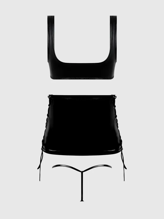 Female Sex Toys Fredericks Of Hollywood Phoenix Patent Grommet Bralette Mini Skirt GString Female Sex Toys Fredericks Of Hollywood Phoenix Patent Grommet Bralette Mini Skirt GString