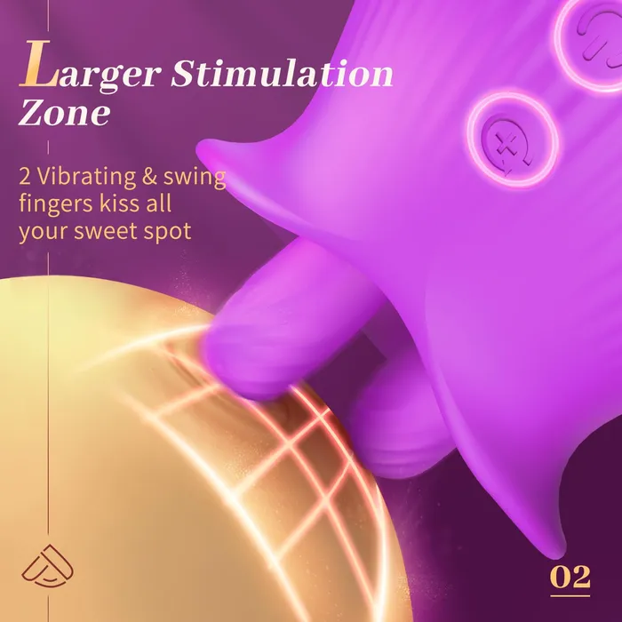 Female Sex Toys Lurevibe Rose Romeo 3in1 Rose Sex Toy with 2 Suction Cups Adult Toys Female Clitoral Nipple Vibrators with 10 Licking Sucking Vibrating Lurevibe