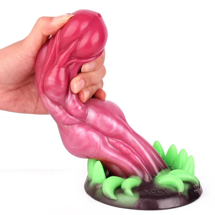 Female Sex Toys Surreal Realistic Wolf Teeth Luminous Silicone Dildo With Suction Cup Lurevibe