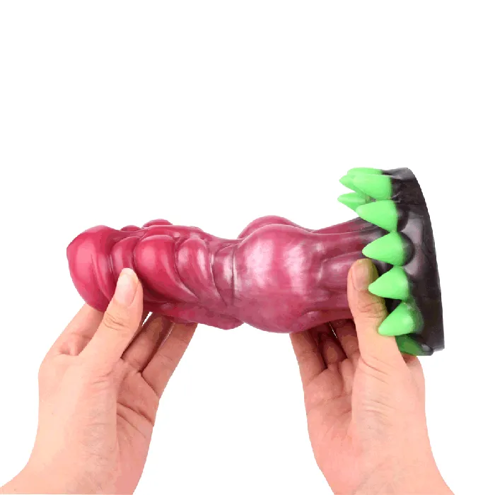 Female Sex Toys Surreal Realistic Wolf Teeth Luminous Silicone Dildo With Suction Cup Lurevibe