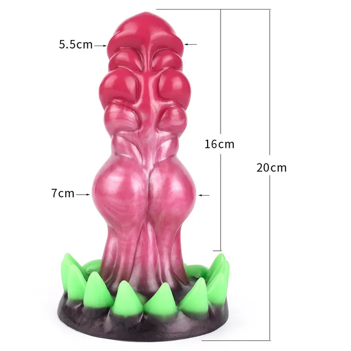 Female Sex Toys Surreal Realistic Wolf Teeth Luminous Silicone Dildo With Suction Cup Lurevibe