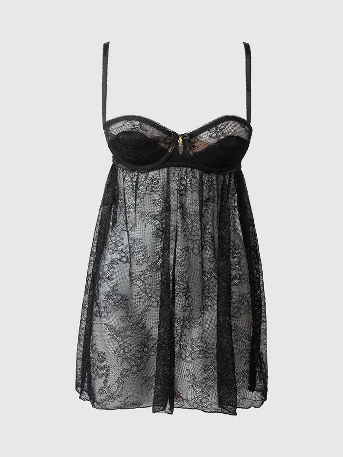 Luella Lace Satin Cup Babydoll Fredericks Of Hollywood Male Sex Toys
