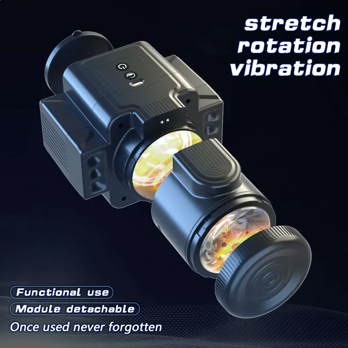 lurevibe Lurevibe Camera 7Speed Rotating Vibrating Male Masturbator Male Sex Toys