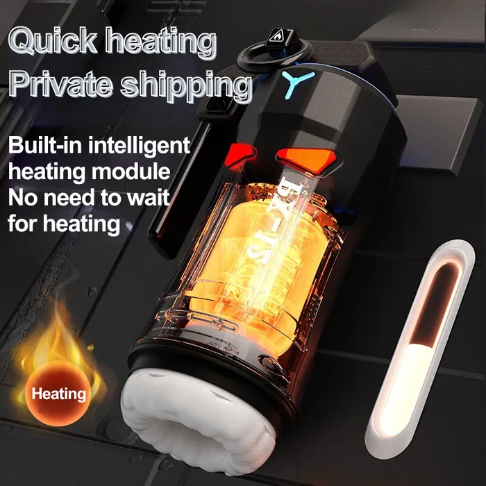 Lurevibe Male Sex Toys Lurevibe High Explosive Grenade Aircraft Cup Telescopic Vibration Heating Male Masturbation Device