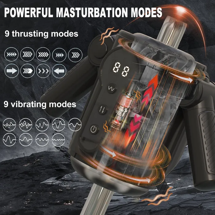 lurevibe Male Sex Toys Telescopic Vibrating Male Masturbator for Man Game Cup Pulse
