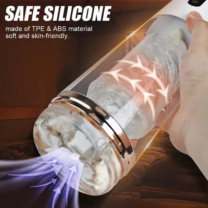 Male Sex Toys 10Frequency Rotating 10Frequency Retractable Male Masturbator lurevibe