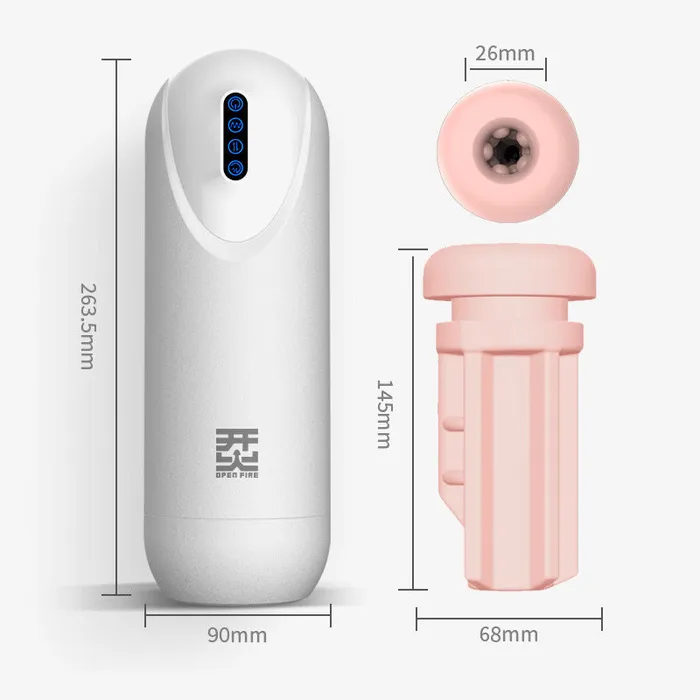 Male Sex Toys Lurevibe Open Fire Male Sucking Telescopic Masturbation Cup lurevibe