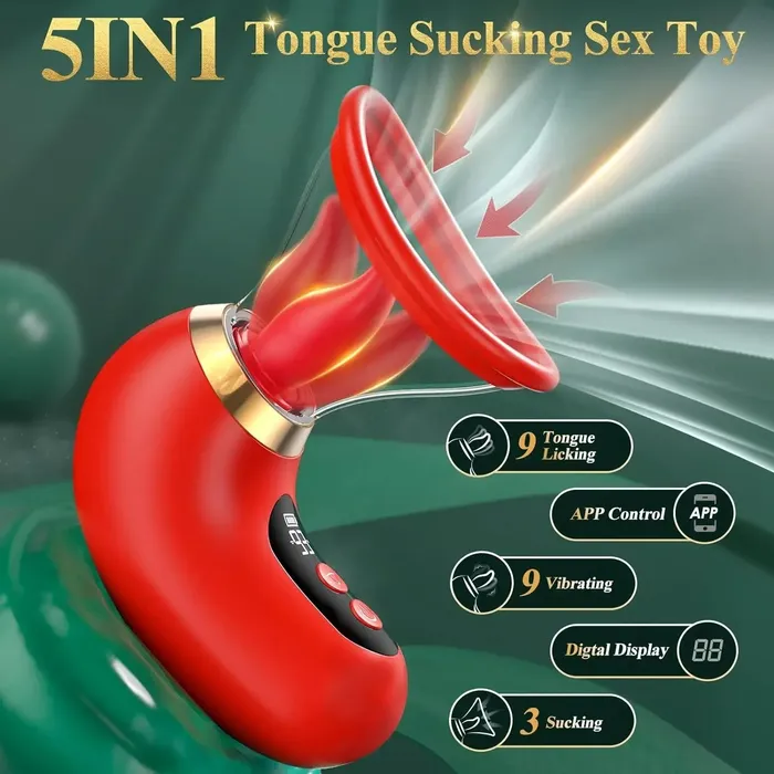 Nipples Clitoris Licker Tongue Vibrator Removable Cup Vagina Sucking Massager Lurevibe Female Sex Toys