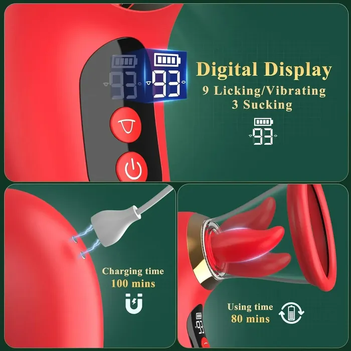 Nipples Clitoris Licker Tongue Vibrator Removable Cup Vagina Sucking Massager Lurevibe Female Sex Toys