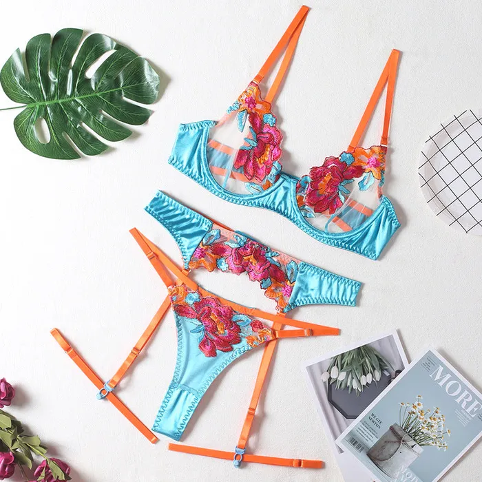 Seductive Colorblock Embroidered Floral Bra Set with Underwire Garter Belt Thigh Garters and Crotchless Panties wesweetie Male Sex Toys Seductive Colorblock Embroidered Floral Bra Set with Underwire Garter Belt Thigh Garters and Crotchless Panties wesweetie Male Sex Toys