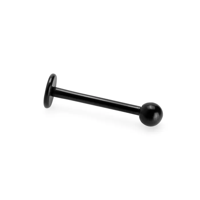 18g Externally Threaded PVD Black Titanium Labret Post w Ball Price Per 1 Painful Pleasures Anal 18g Externally Threaded PVD Black Titanium Labret Post w Ball Price Per 1 Painful Pleasures Anal