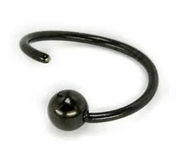 20g Annealed Black PVD Fixed Ball Ring Painful Pleasures Couples