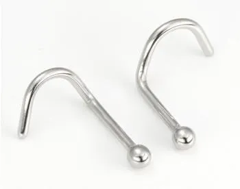 20g Steel Nostril BALL Jewelry Nose Screw Painful Pleasures Male Sex Toys