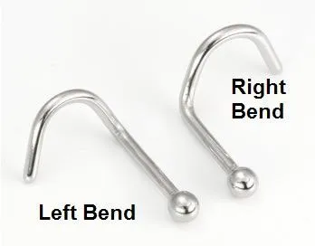 20g Steel Nostril BALL Jewelry Nose Screw Painful Pleasures Male Sex Toys