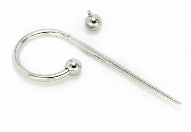 Anal 16g 1 inch Threaded Taper with 80mm Threading Pierced Tools