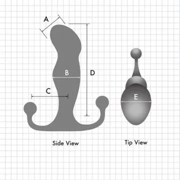 Anal Aneros Aneros Progasm Black Ice HandsFree Prostate Stimulator Large