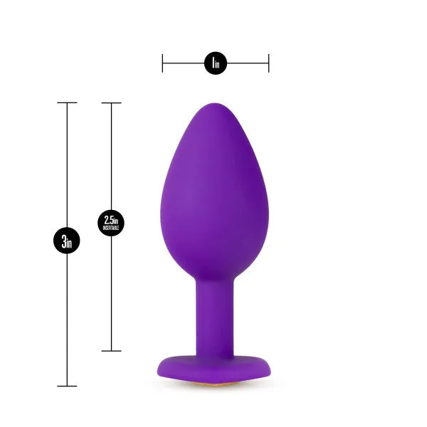 Anal Blush Temptasia Bling Small Silicone Butt Plug Purple