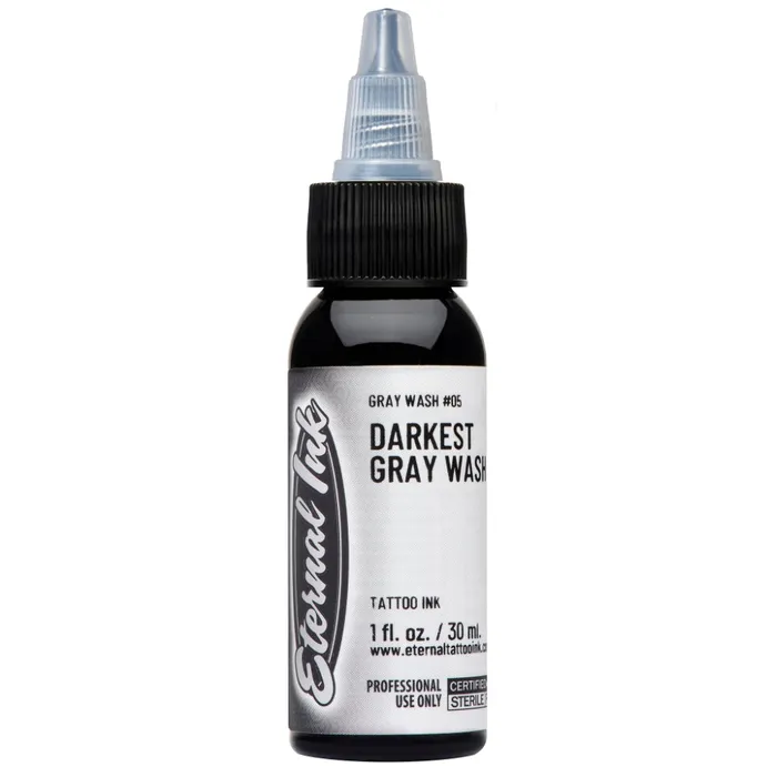 Anal Eternal Gray Wash Set of 5 Pick Size Eternal Tattoo Ink
