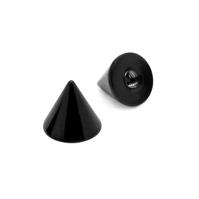 Anal Painful Pleasures 14g12g Externally Threaded PVD Black Titanium Cone Price Per 1 Anal Painful Pleasures 14g12g Externally Threaded PVD Black Titanium Cone Price Per 1