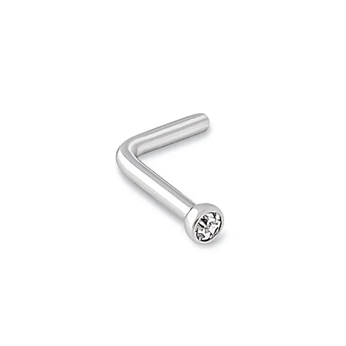Anal Painful Pleasures 18g Bezel Set Jeweled Martini Glass LBend Nose Screw Price Per 1 Anal Painful Pleasures 18g Bezel Set Jeweled Martini Glass LBend Nose Screw Price Per 1