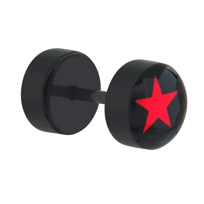 Anal Painful Pleasures RED STAR FAKE PLUG Big Gauge Illusion Piercing Price Per 1