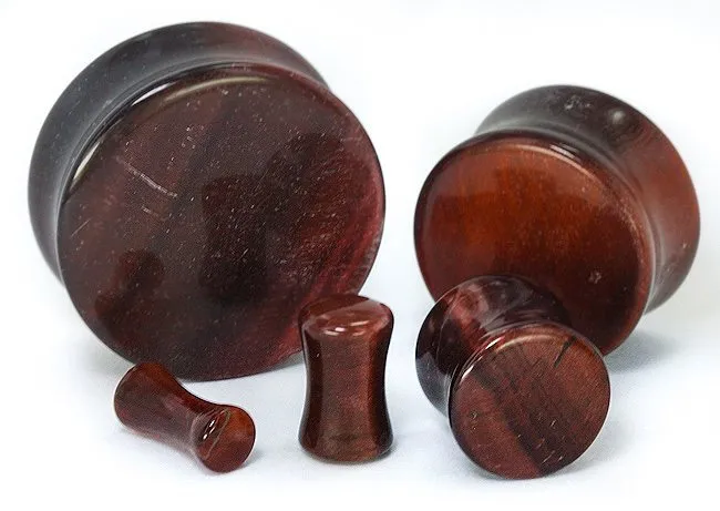 Anal Painful Pleasures Red Tigers Eye Stone Double Flared Plug Price Per 1