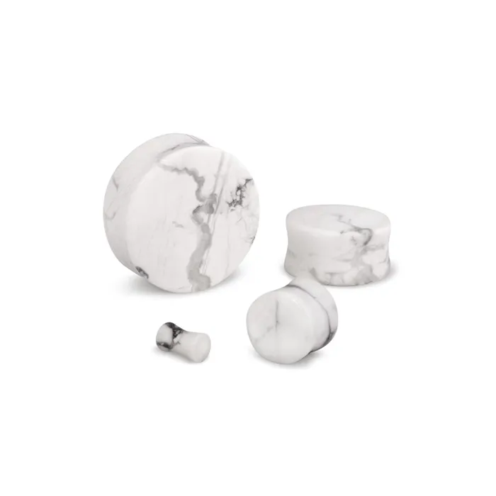 Anal Painful Pleasures White Pine Howlite Stone Plug Price Per 1