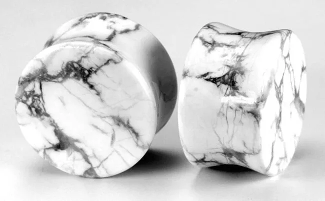 Anal Painful Pleasures White Pine Howlite Stone Plug Price Per 1