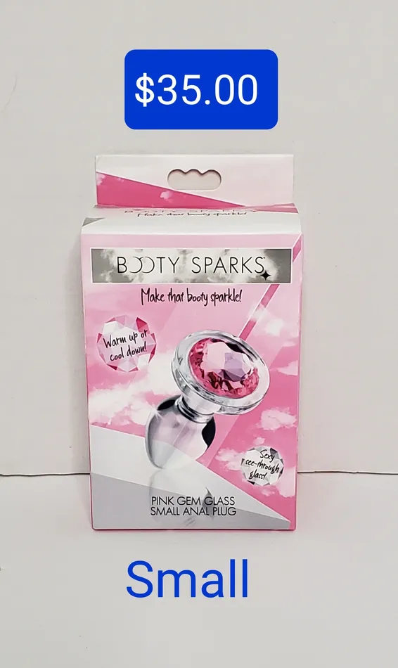 Anal Pleasher Spot Pink Gem Glass Anal Plug