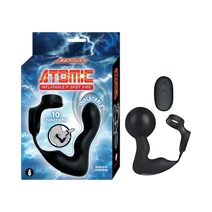 Atomic Inflatable Vibrating PSpot Plug Nasstoys Male Sex Toys