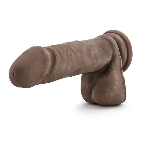 Au Naturel 95 Inch Dual Density Suction Cup Dildo Chocolate Blush Dildos