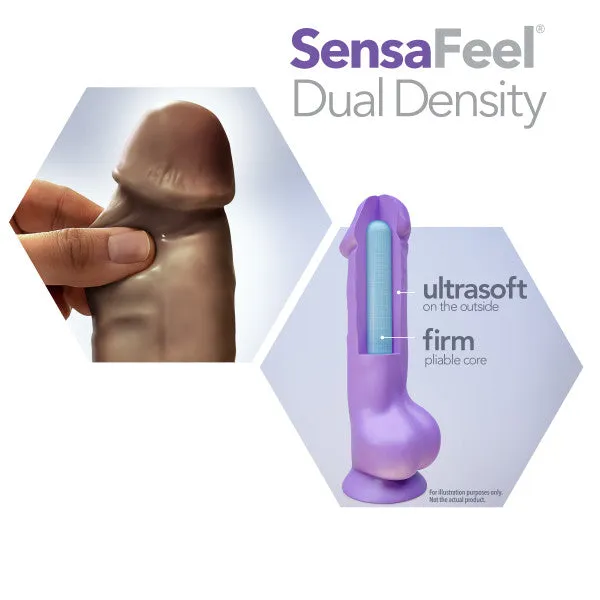 Au Naturel 95 Inch Dual Density Suction Cup Dildo Chocolate Blush Dildos