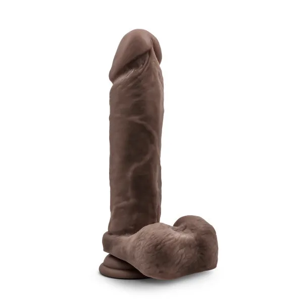Au Naturel 95 Inch Dual Density Suction Cup Dildo Chocolate Blush Dildos