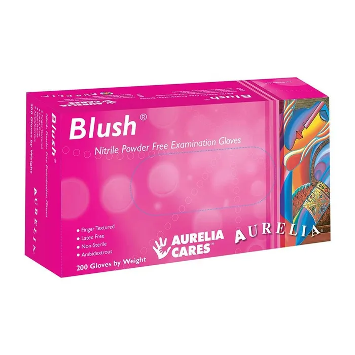 Aurelia Blush Disposable Nitrile Gloves Box of 200 MicroFlex Vibrators