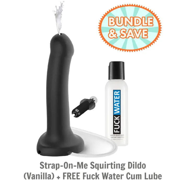 Bettys Toy Box Female Sex Toys StrapOnMe Squirting Dildo Black FREE Fuck Water Cum Lube 2 oz Bettys Toy Box Female Sex Toys StrapOnMe Squirting Dildo Black FREE Fuck Water Cum Lube 2 oz