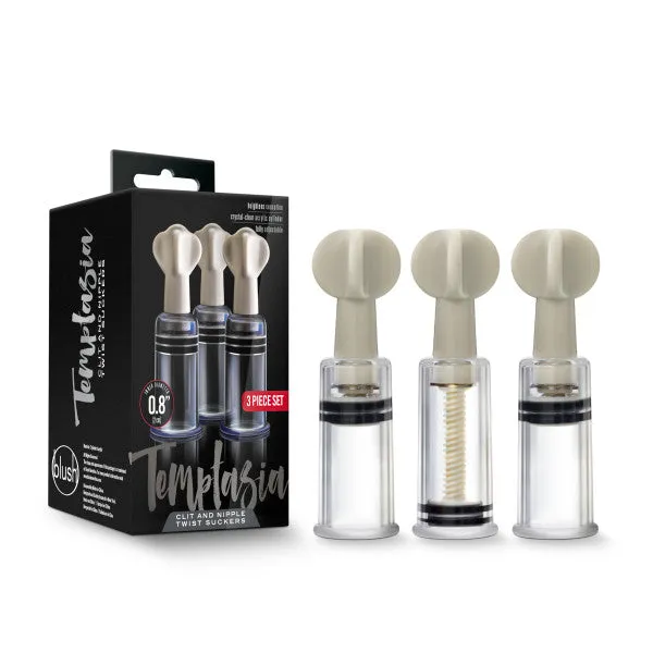 Blush Anal Temptasia Clit Nipple Twist Suckers Set Of 3 Clear