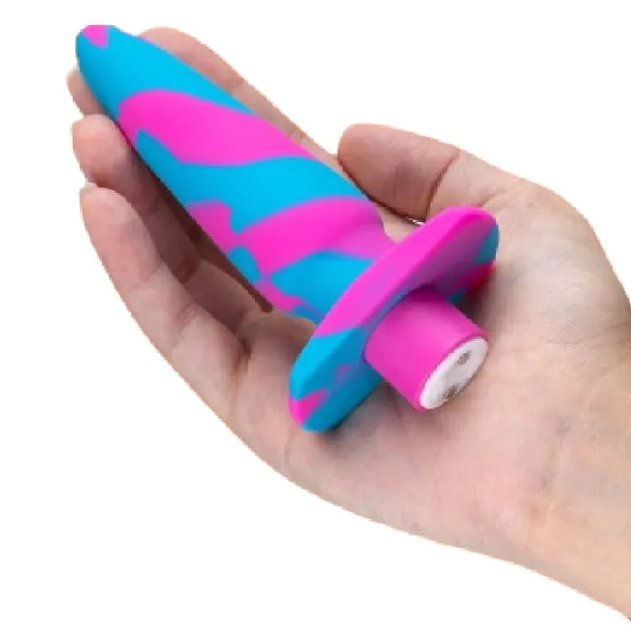 Blush Female Sex Toys Vibrotize 10 Function Vibrating Silicone Butt Plug