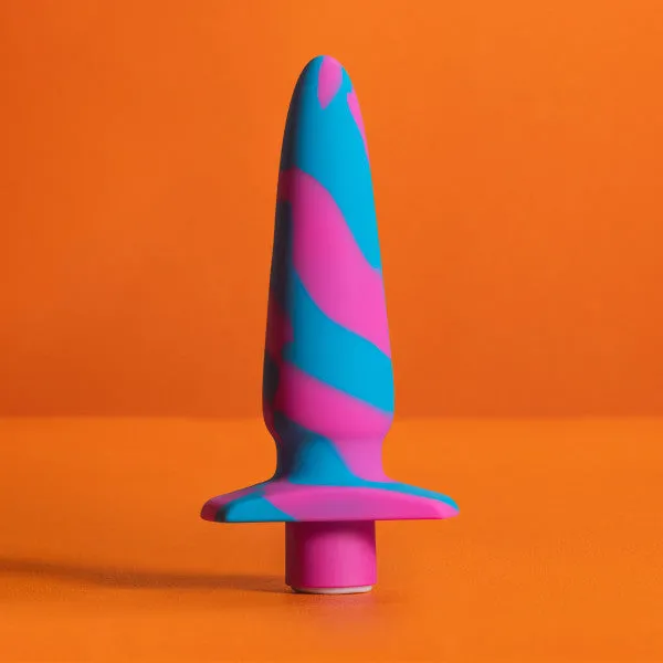 Blush Female Sex Toys Vibrotize 10 Function Vibrating Silicone Butt Plug