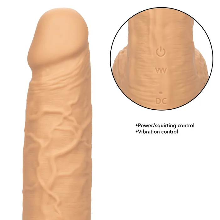 CalExotics Female Sex Toys Fuck Stick Squirting Vibrating Silicone Suction Cup Dildo Vanilla