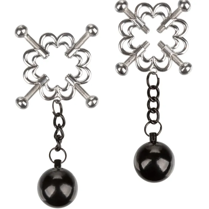 CalExotics Female Sex Toys Nipple Grips 4Point Weighted Nipple Press set of 2