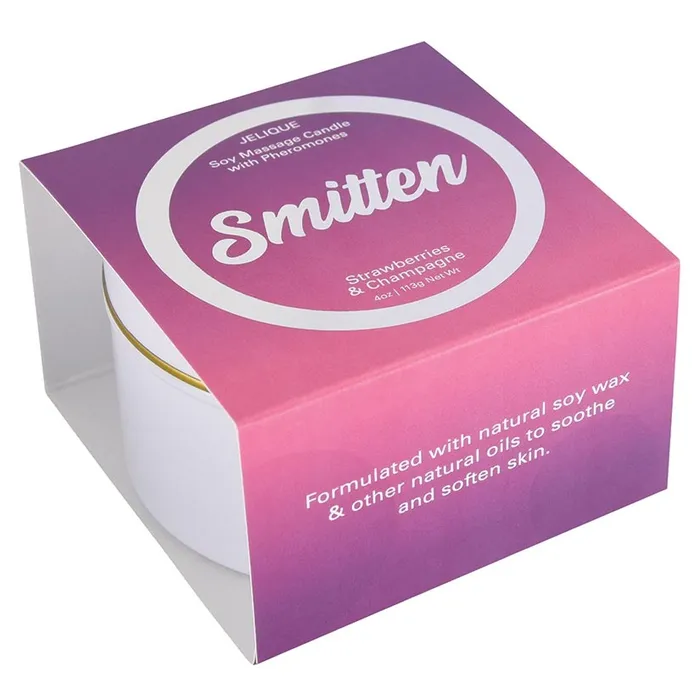 Classic Erotica Couples Jelique Soy Massage Candle With Pheromones SMITTEN STRAWBERRY CHAMPAGNE