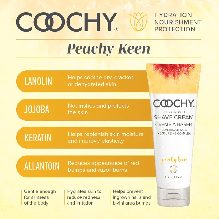 Classic Erotica Vibrators Coochy Shave Cream Peachy Keen