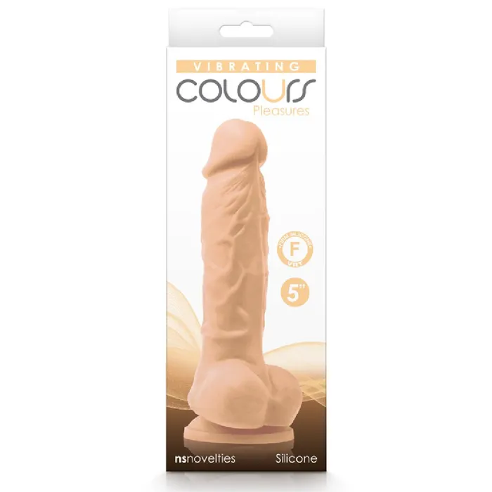 Colours Realistic Vibrating 65 Inch Silicone Dildo Vanilla NS Novelties Dildos