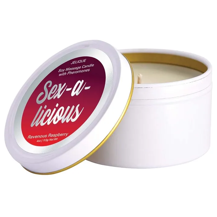 Couples Classic Erotica Jelique Soy Massage Candle With Pheromones SexALicious Ravenous Raspberry 4oz